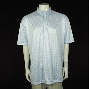 New Collars & Co. Dress Collar Golf Polo Shirt Mens 2XL XXL White Striped Blend